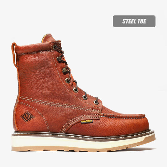 FRONTIER DUAL 8" MOC TOE (STEEL TOE) Bonanza Boots Industrial Wedge 179.90 The Snag Bin