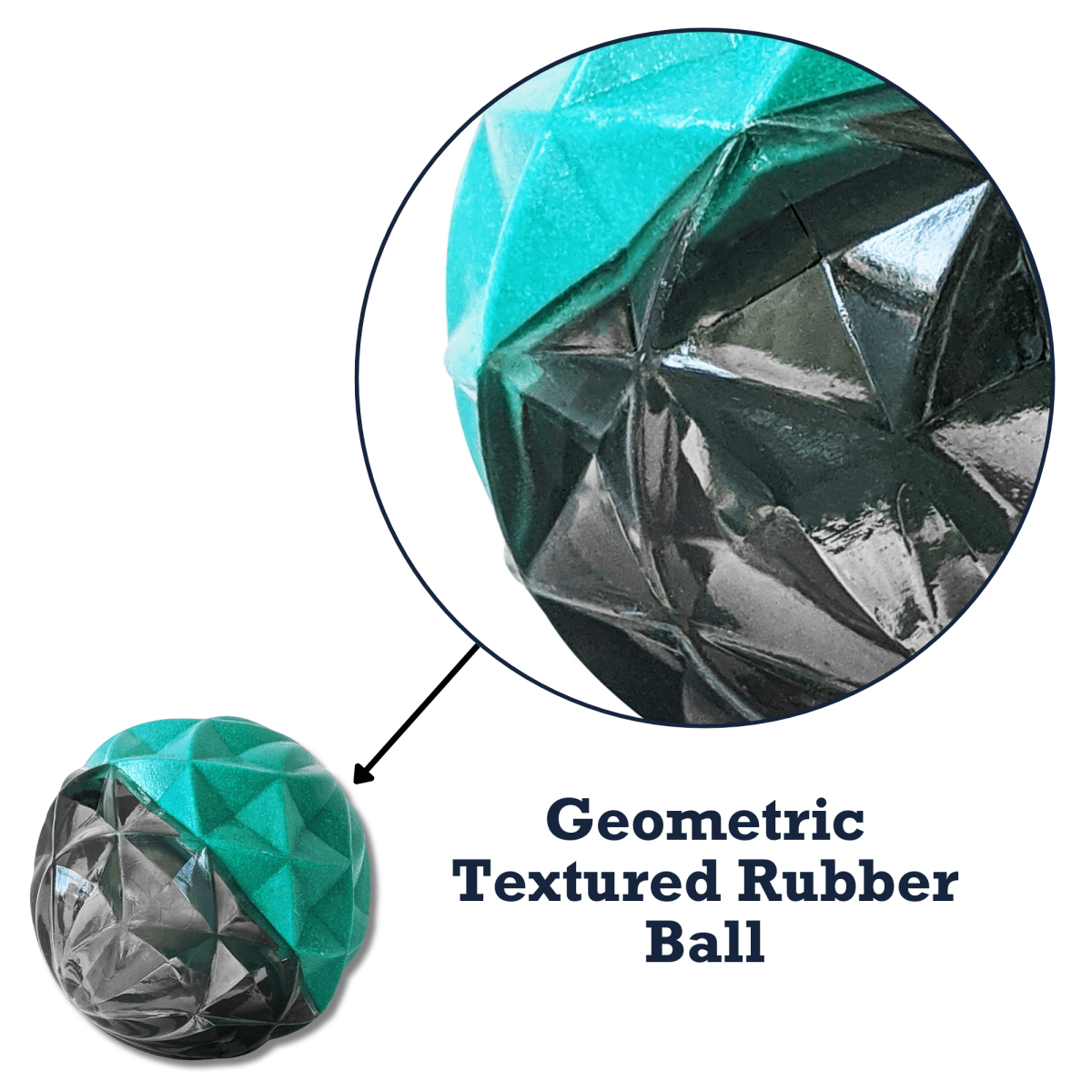 Geometric Textured Ball Dog Chew Toy - The Snag Bin