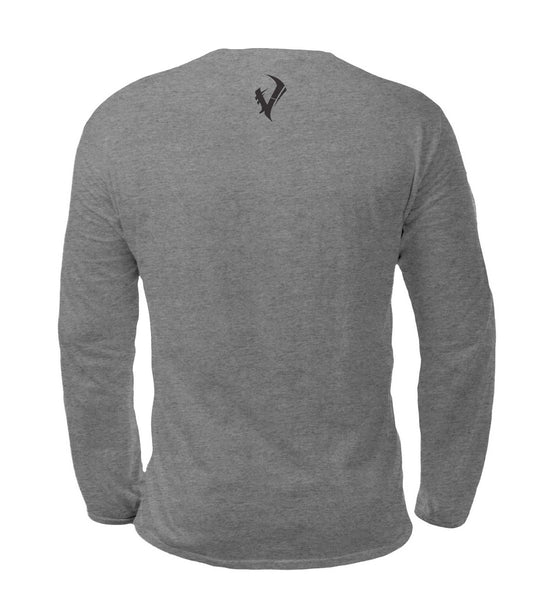 Vycah Vintage Flag Long Sleeve Tee - Gray Vycah Tee Shirt  The Snag Bin