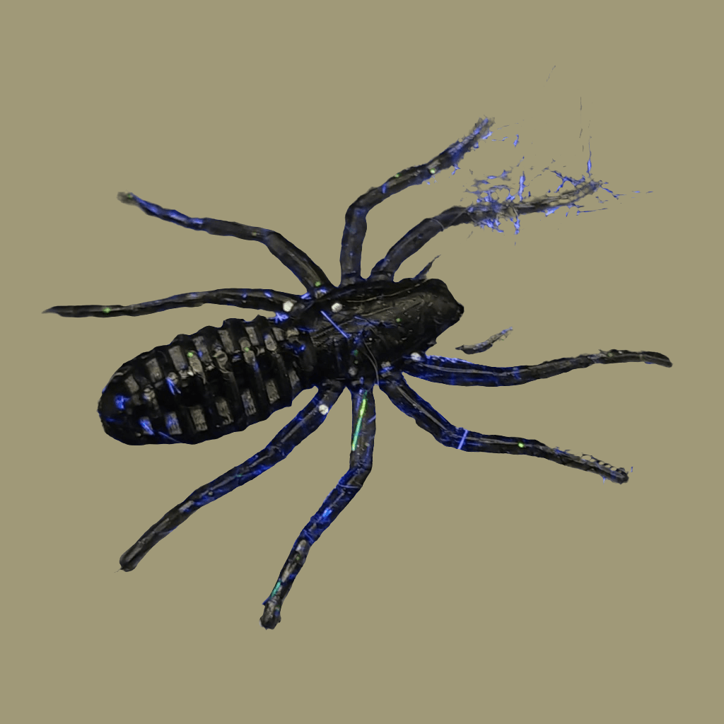 Hairy 1" Micro Spider Bait "The Writing Spider" - The Snag Bin