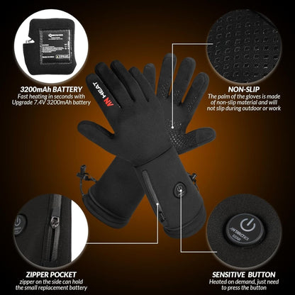 Heated Gloves, ANTARCTICA GEAR Winter Liners Heating Gloves Hand Warm Gloves - The Snag Bin