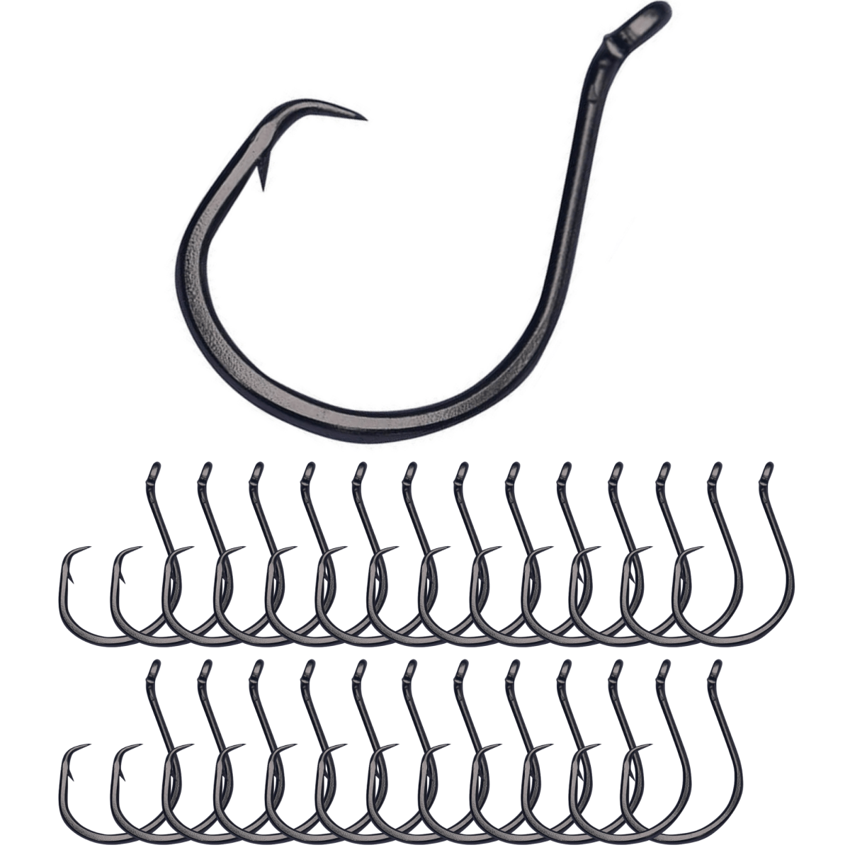 Heavyweight Catfish Circle Hooks - Offset Octopus Hooks (25 Pack) - The Snag Bin