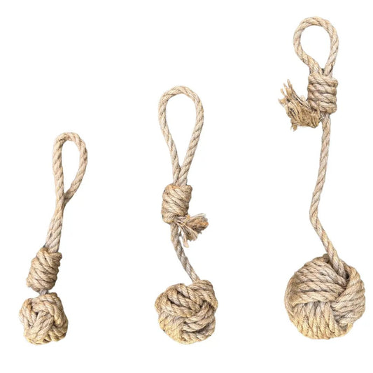 hemp rope dog tug toy - The Snag Bin