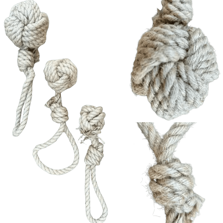 hemp rope dog tug toy - The Snag Bin