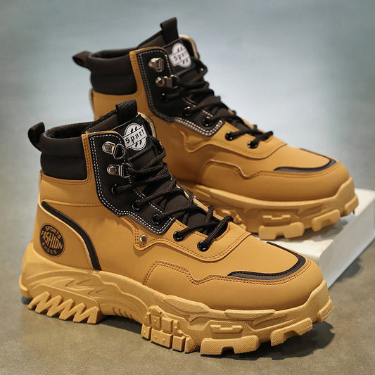 High top Martin boots for outdoor men anti slip wear-resistant thick soled versatile workwear trendy shoes V.I.P Digital Presence   The Snag Bin