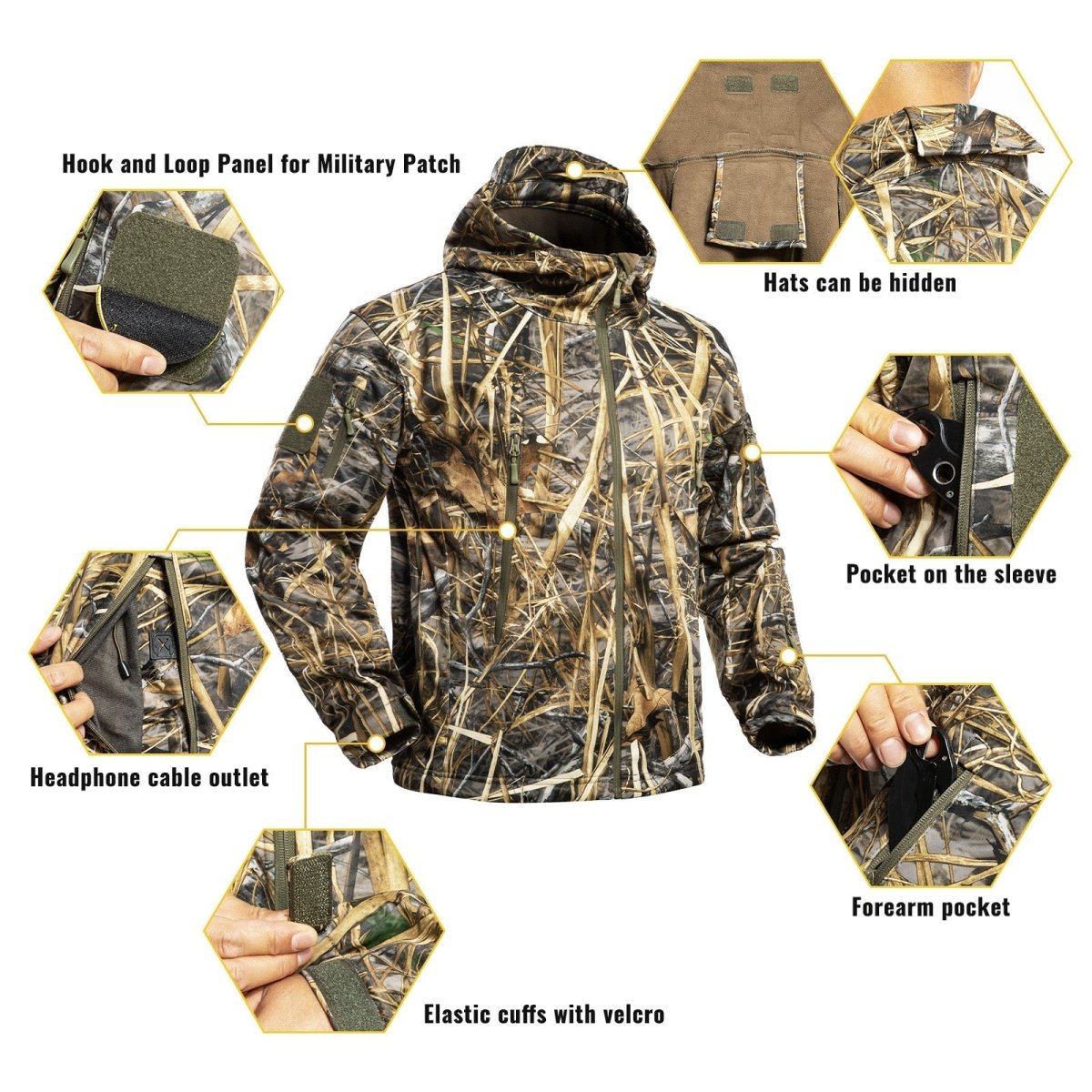 Hunting Gear Suit For Men Camouflage Windproof Jacket - The Snag Bin