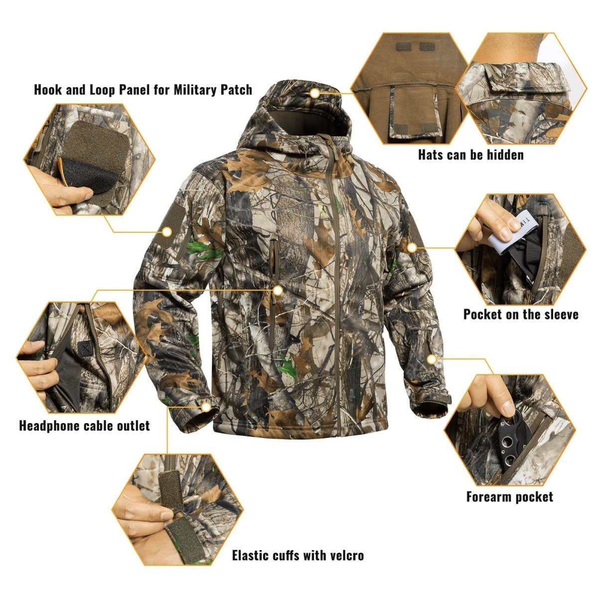 Hunting Gear Suit For Men Camouflage Windproof Jacket - The Snag Bin