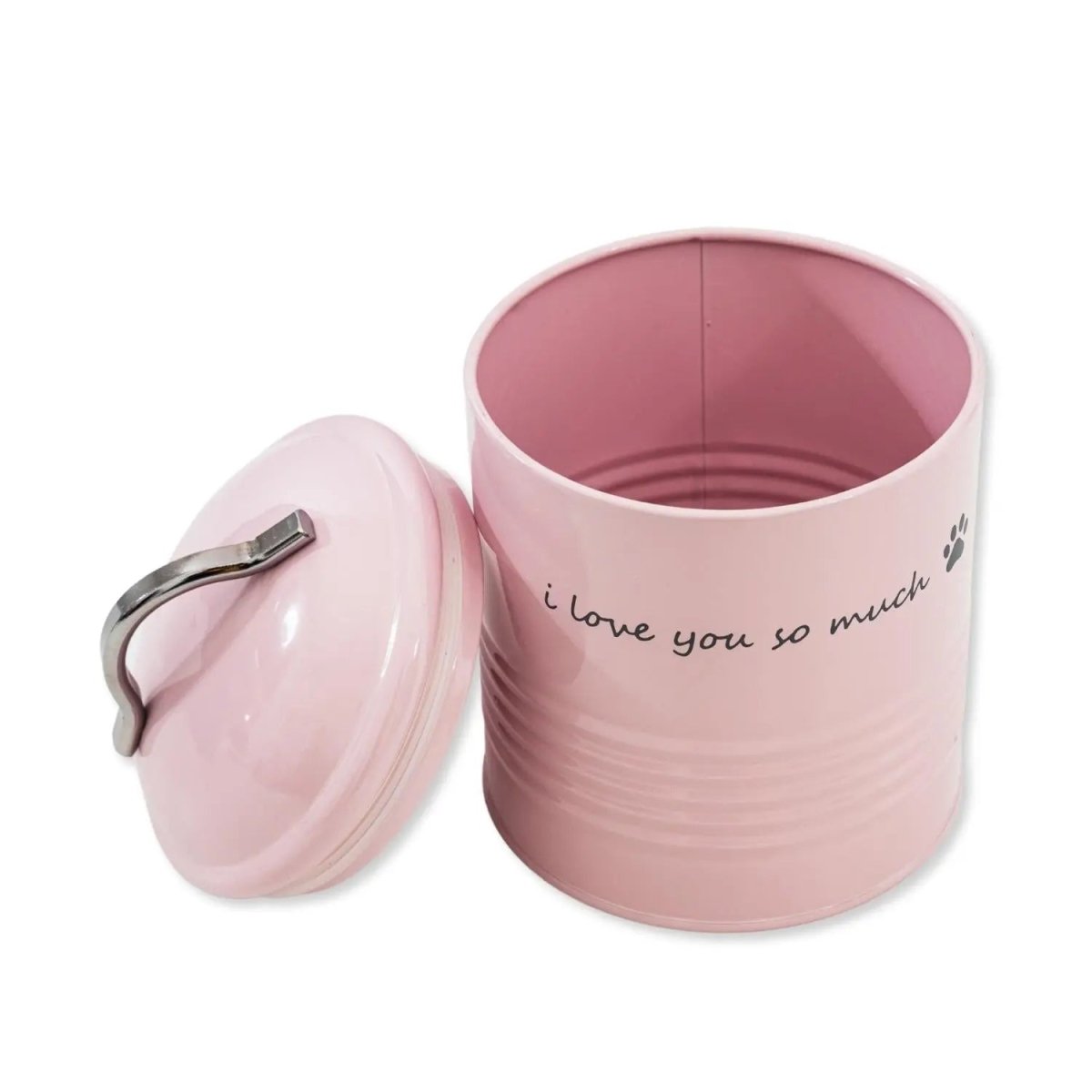 "I Love You So Much" Dog Treat Canister Dog Gift Set – Pink & Blue - The Snag Bin
