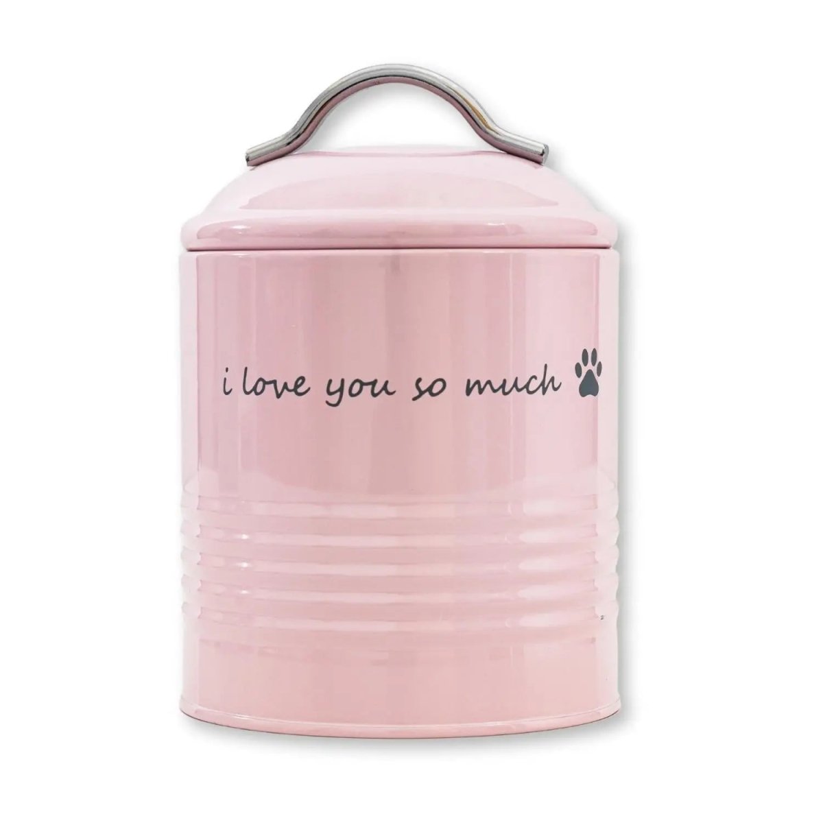 "I Love You So Much" Dog Treat Canister Dog Gift Set – Pink & Blue - The Snag Bin
