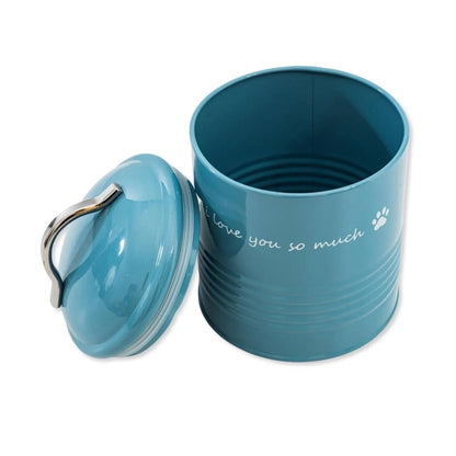 "I Love You So Much" Dog Treat Canister Dog Gift Set – Pink & Blue - The Snag Bin