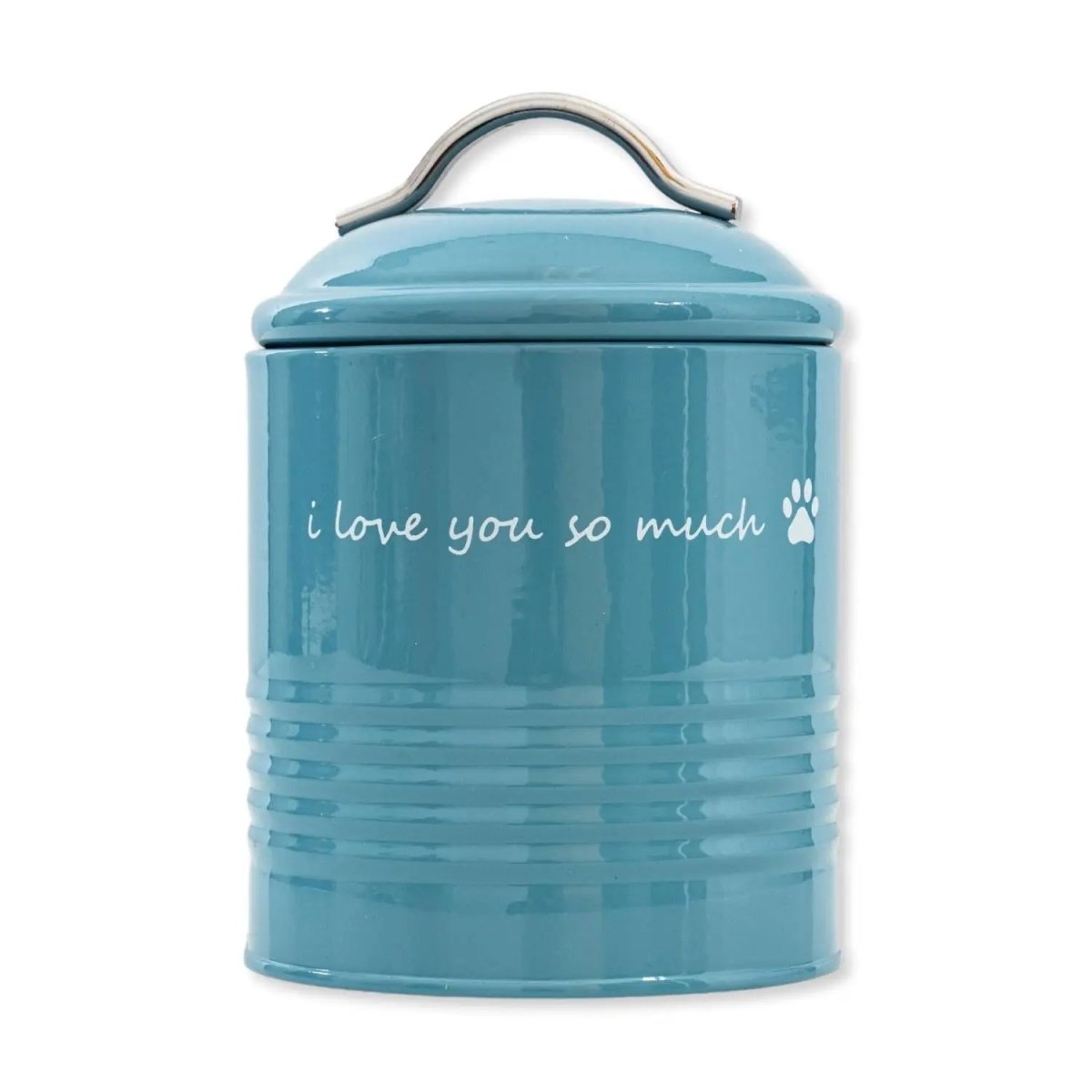 "I Love You So Much" Dog Treat Canister Dog Gift Set – Pink & Blue - The Snag Bin