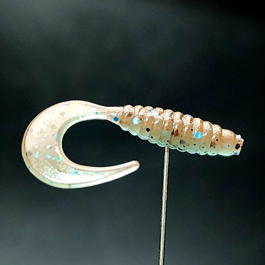 Jar of 1" Micro Curl Tail Grub "The Tennessee Twister" - The Snag Bin