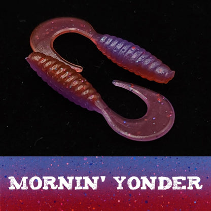 Jar of 1" Micro Curl Tail Grub "The Tennessee Twister" - The Snag Bin