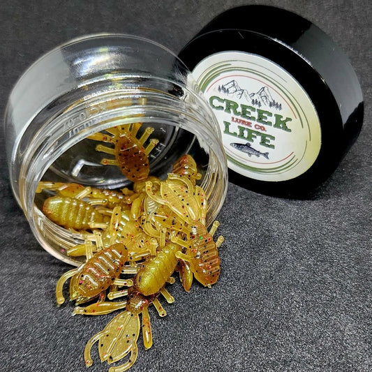 Jar of 1.3" Micro Creature Bait "The Anaconda Beaver" - The Snag Bin