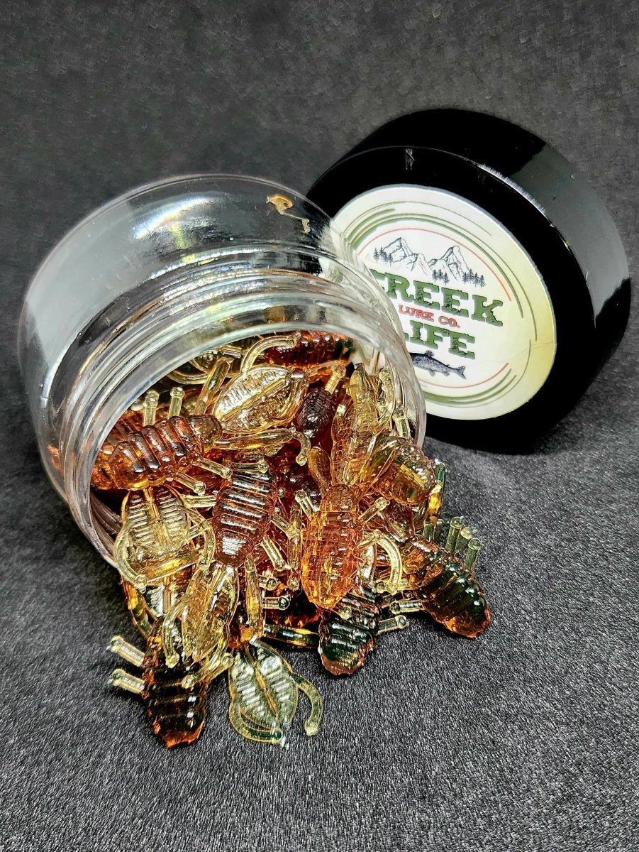 Jar of 1.3" Micro Creature Bait "The Anaconda Beaver" - The Snag Bin