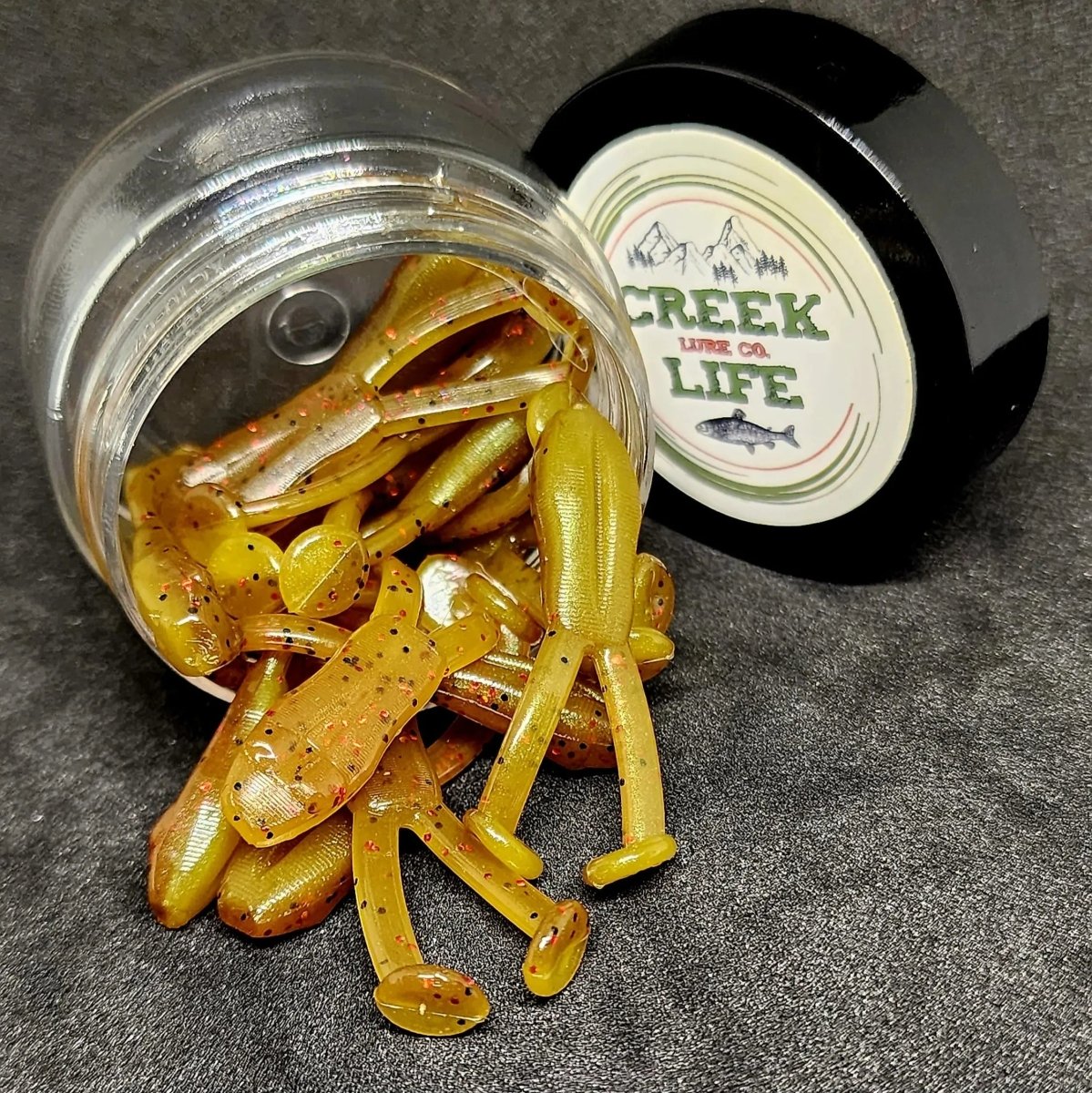 Jar of 1.7" Inch Micro Frog "The Creek Croaker" - The Snag Bin