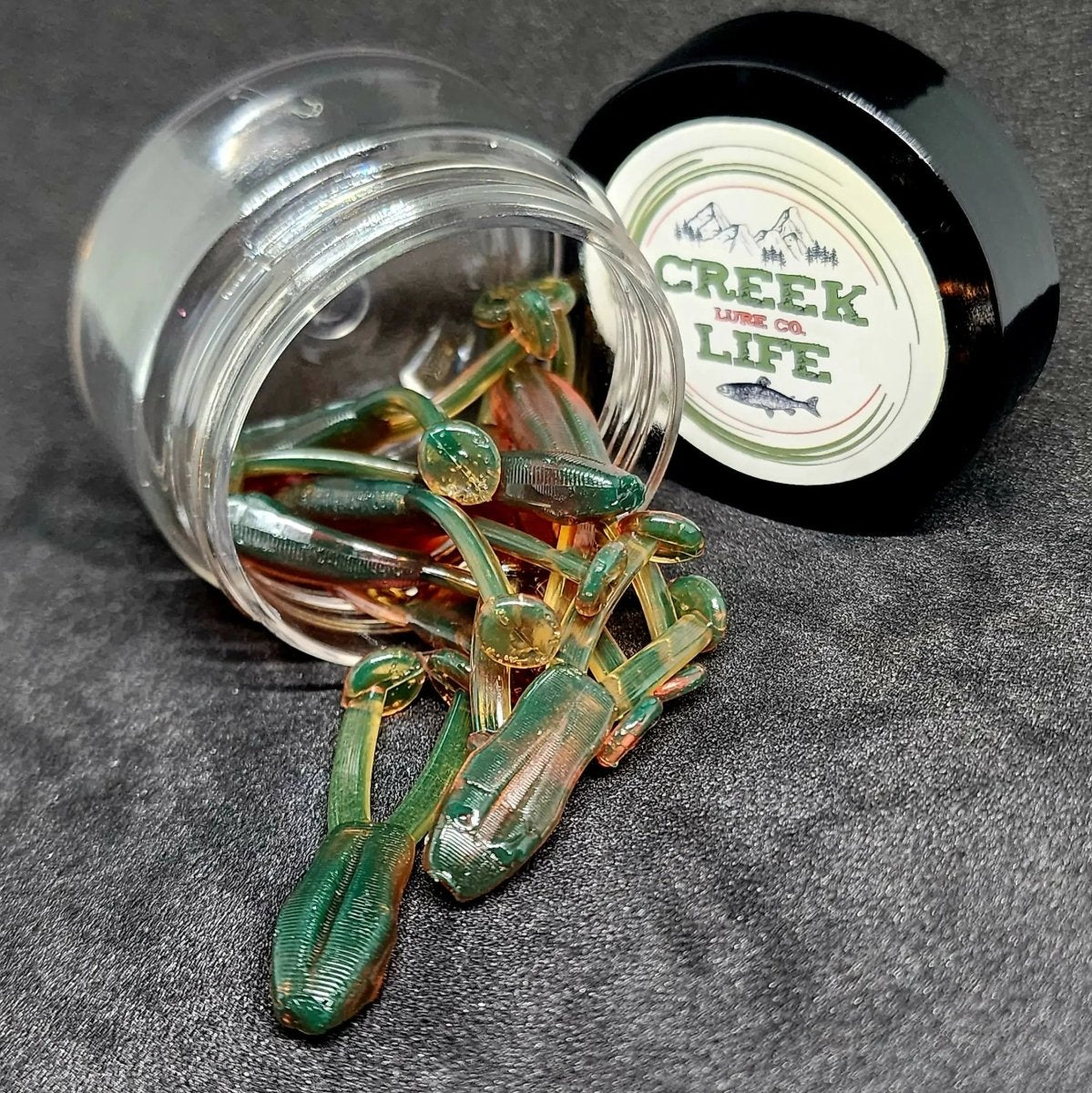 Jar of 1.7" Inch Micro Frog "The Creek Croaker" - The Snag Bin