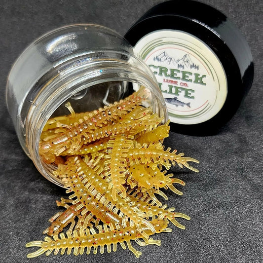 Jar of 1.8" Inch Micro Hellgrammite "The Ditch Devil" - The Snag Bin