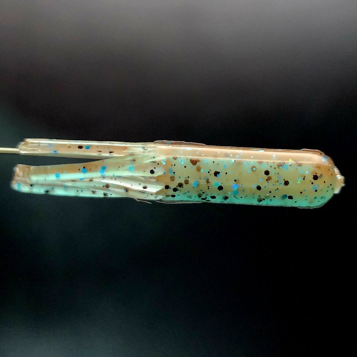 Jar of 1.8" Micro Hollow Tube "The Whisker - Doodle Dangleworm" - The Snag Bin
