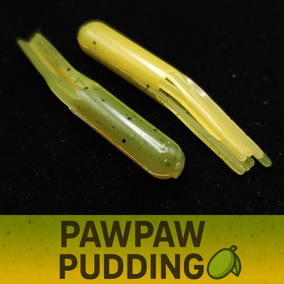 Jar of 1.8" Micro Hollow Tube "The Whisker - Doodle Dangleworm" - The Snag Bin