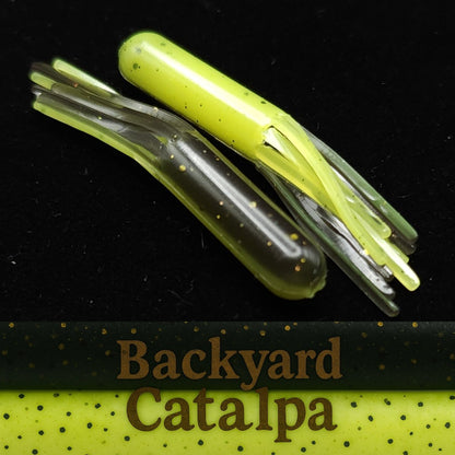 Jar of 1.8" Micro Hollow Tube "The Whisker - Doodle Dangleworm" - The Snag Bin