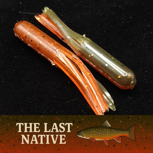 Jar of 1.8" Micro Hollow Tube "The Whisker - Doodle Dangleworm" - The Snag Bin