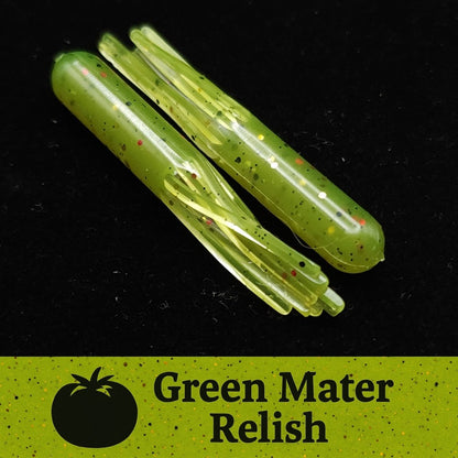 Jar of 1.8" Micro Hollow Tube "The Whisker - Doodle Dangleworm" - The Snag Bin