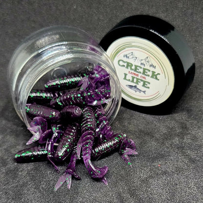 Jar of 2" Inch Micro Swimbait "Tennessee Creek Shark" - The Snag Bin