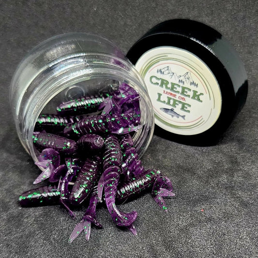 Jar of 2" Inch Micro Swimbait "Tennessee Creek Shark" - The Snag Bin