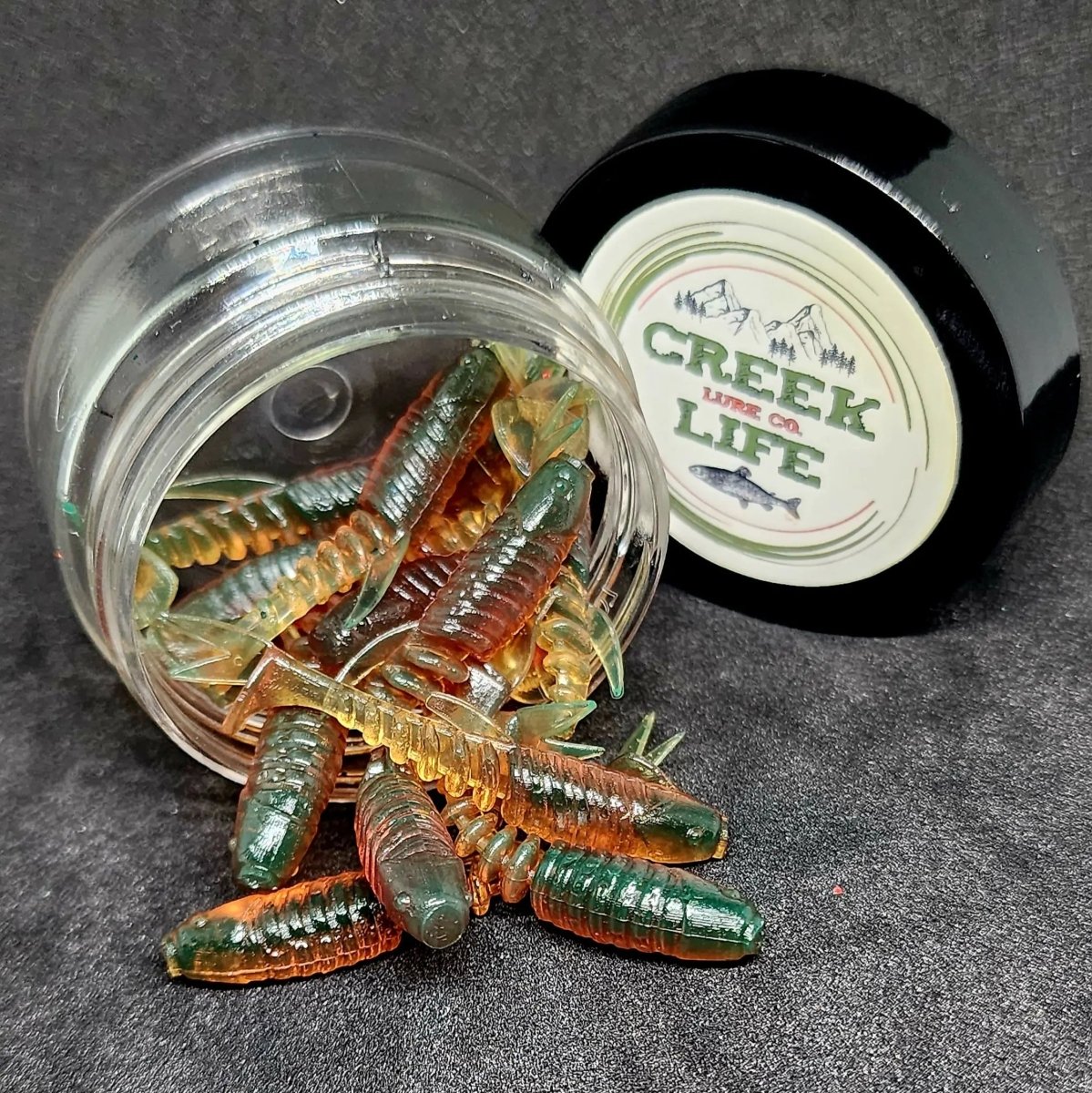 Jar of 2" Inch Micro Swimbait "Tennessee Creek Shark" - The Snag Bin