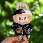 Labubu 17cm Black Sweatshirt Outfit for Vinyl Pendant & Blind Box Dolls【Apparel Only]