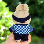 Labubu 17cm Blue Plaid Sweatshirt Outfit, Casual Keychain Fashion Set for Labubu Dolls【Apparel Only]