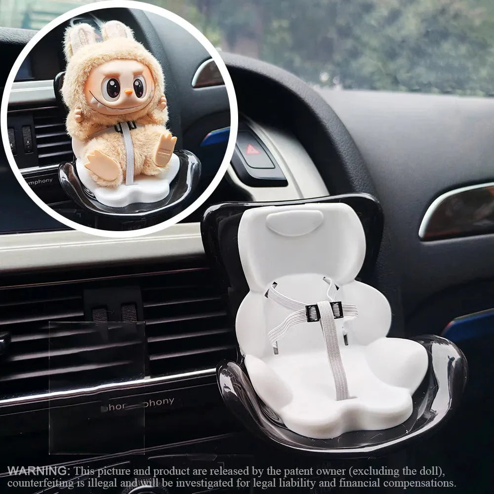 Labubu Car Seat: Cute Air Vent & Safety Seat Decor | Premium Car Charms for Interior Decoration