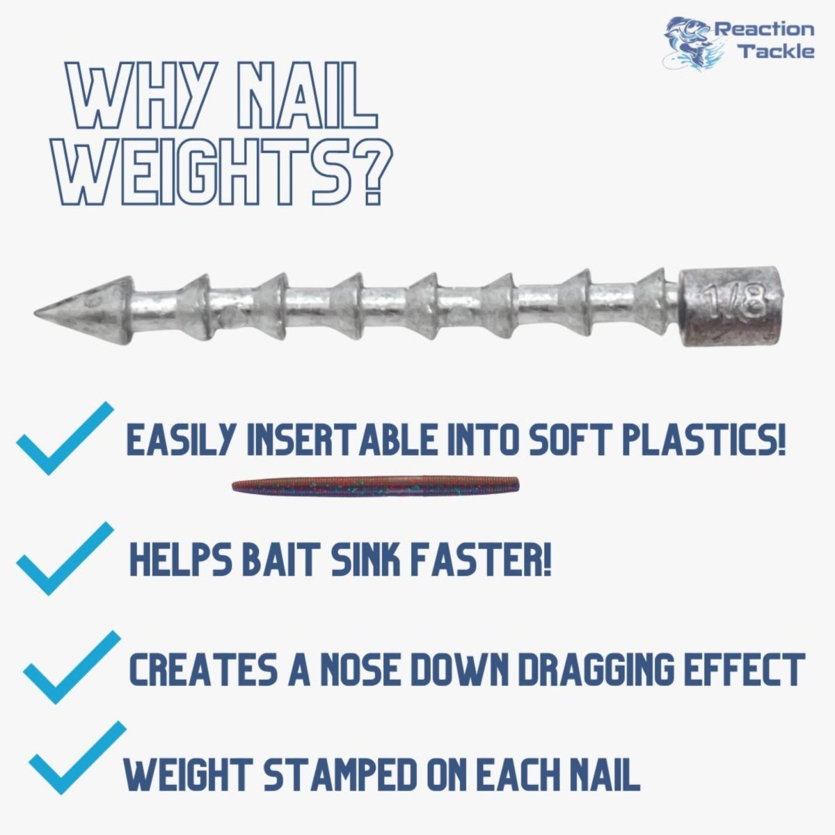 Lead Nail Weights/Insert Sinkers - The Snag Bin