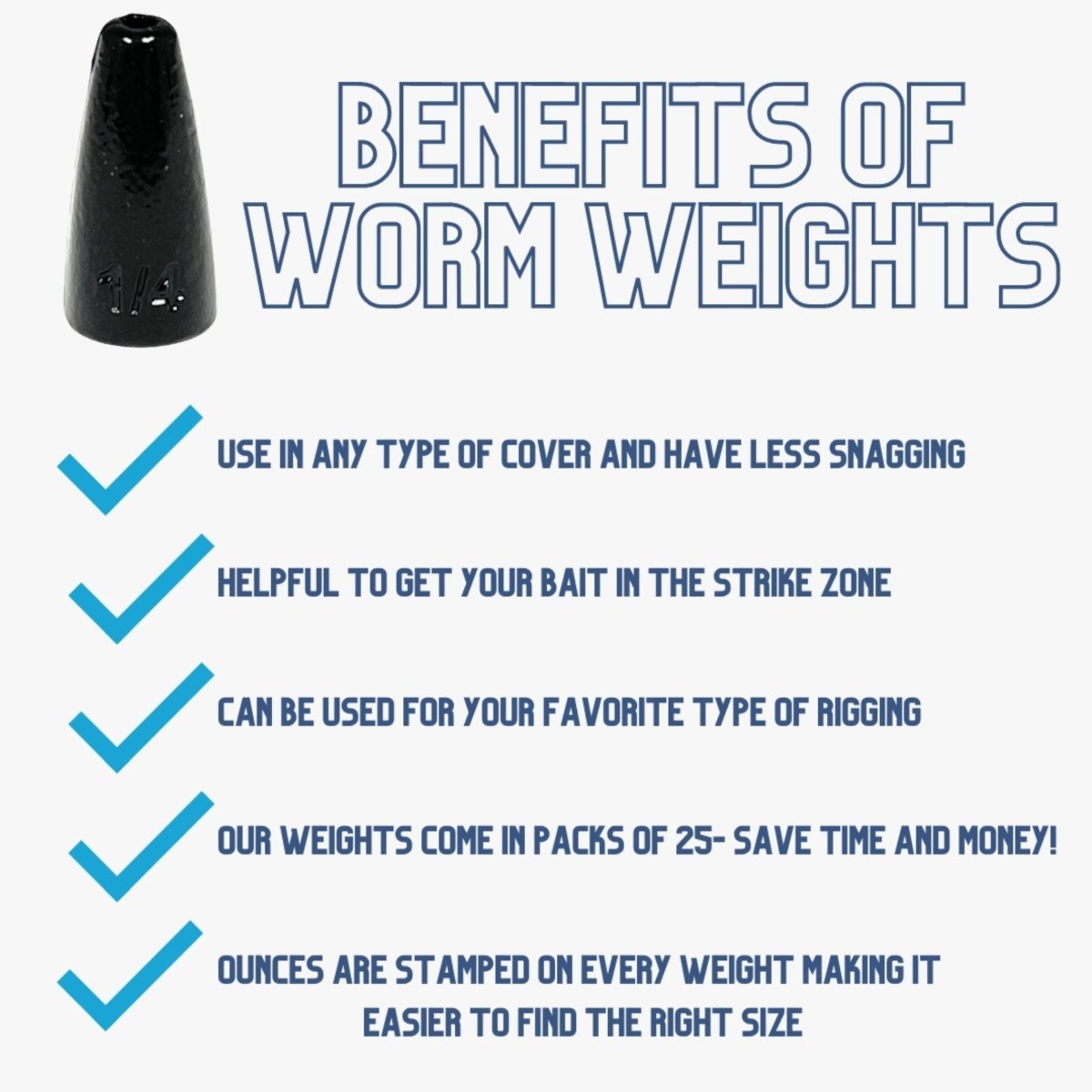 Lead Worm Weights (25 pack) - The Snag Bin