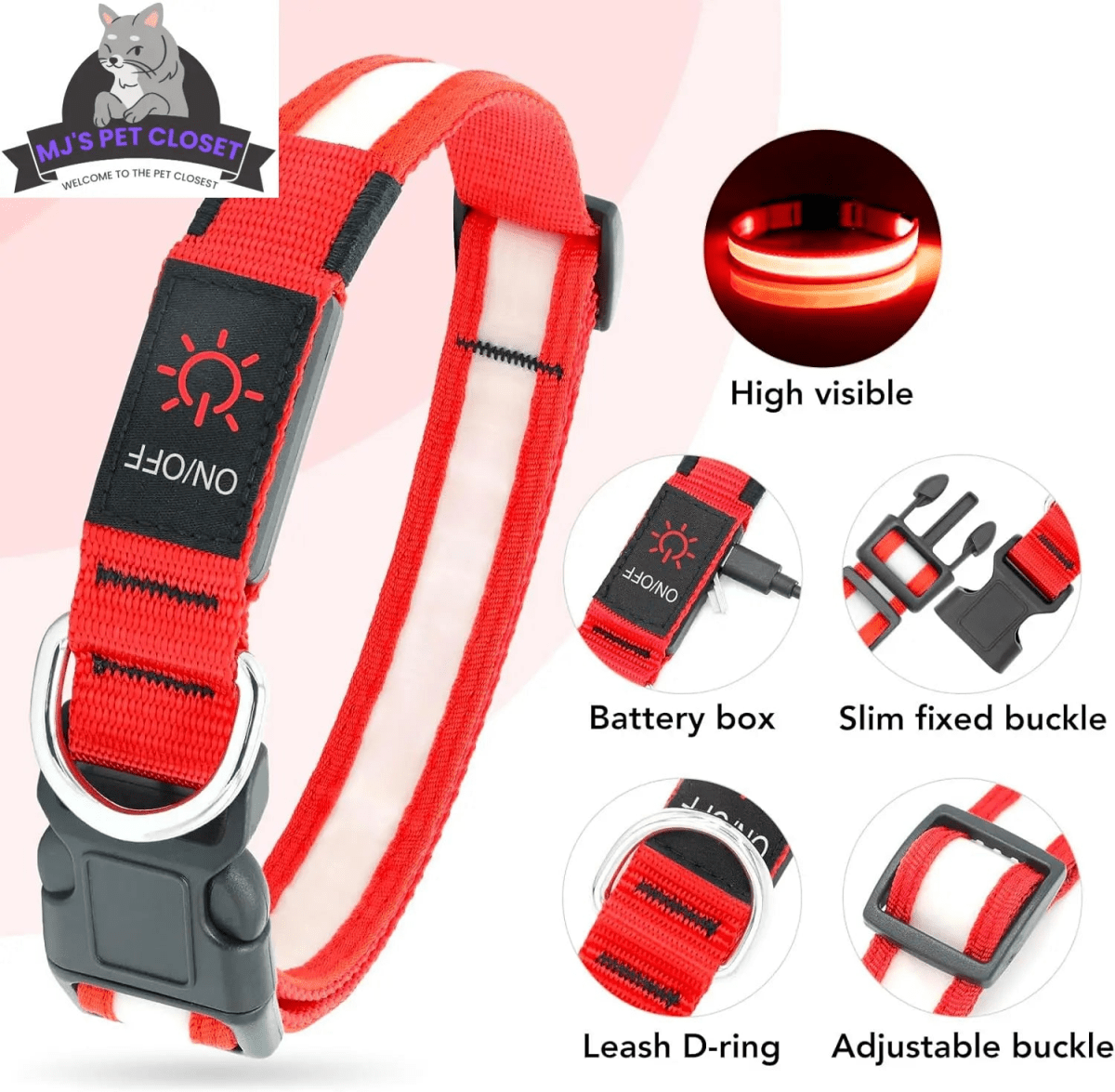 LED Dog Collar! 🌟 USB rechargeable & super safe! 🐾❤️ - The Snag Bin