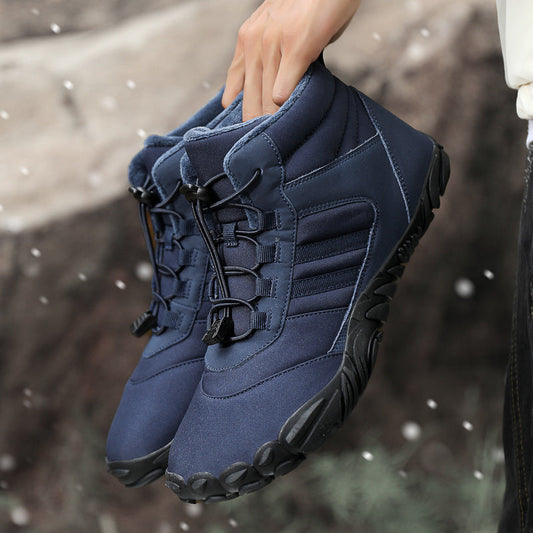 Men's and women's couple's outdoor cotton shoes, non-slip and wear-resistant hiking shoes, warm high-top plus wool boots, cold-resistant hiking shoes V.I.P Digital Presence   The Snag Bin