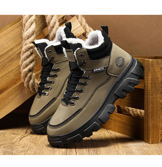 Men's winter suede high top Martin boots men's workwear shoes trendy and versatile thick sole V.I.P Digital Presence  35.40 The Snag Bin