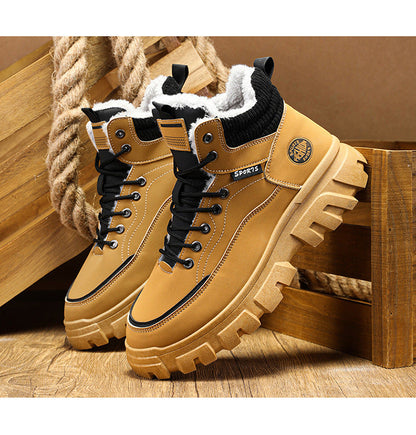 Men's winter suede high top Martin boots men's workwear shoes trendy and versatile thick sole V.I.P Digital Presence  35.40 The Snag Bin