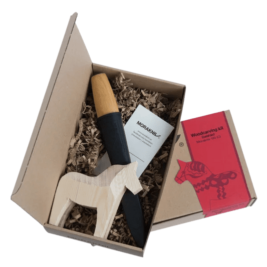 Mora Carving Knife Kit with Dala Horse Block 14041 - The Snag Bin