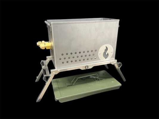 Naked LavaBox Combo: Color - changing fire pit with Over/Under and Bugout Bag - The Snag Bin
