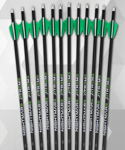Nightmare Xtreme 2.0 300 / 350 / 400/ 500 spine Arrow 6/Pack Fletched - The Snag Bin