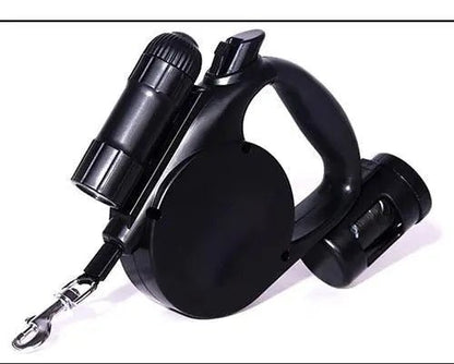 Nightwalk 4.5M Led Light And Waste Bag Dispenser Retractable Dog Leash - The Snag Bin