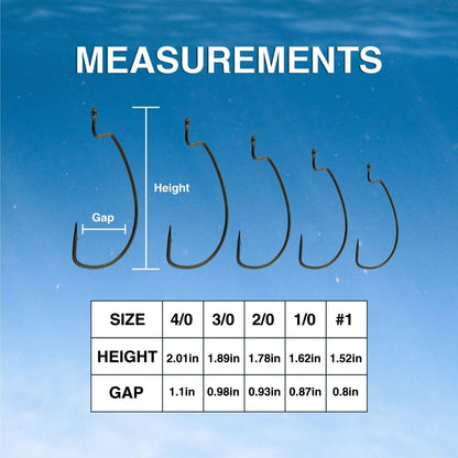 Offset EWG Worm Hooks (25 - Pack) - The Snag Bin