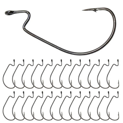 Offset EWG Worm Hooks (25 - Pack) - The Snag Bin