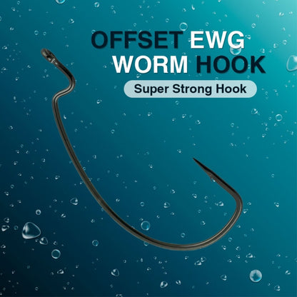 Offset EWG Worm Hooks (25 - Pack) - The Snag Bin