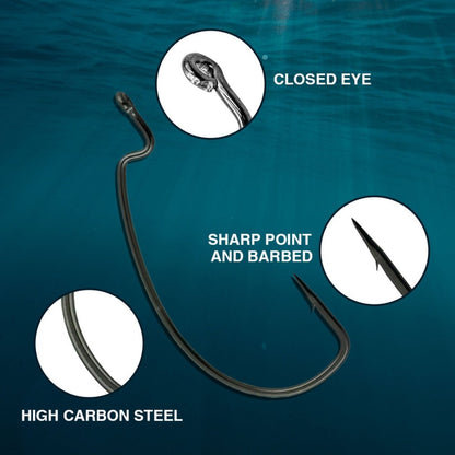 Offset EWG Worm Hooks (25 - Pack) - The Snag Bin
