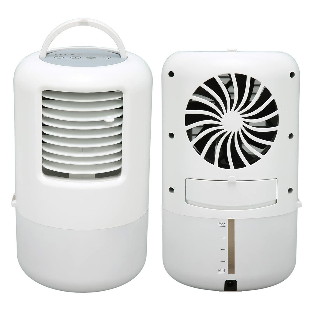 Portable Air Conditioner Cooler Humidifier 3 Speeds 7 Colors 500ML White