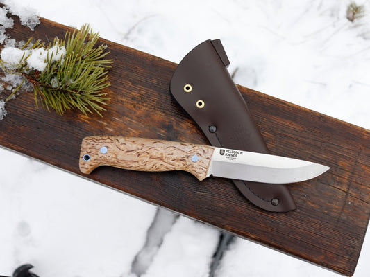Peltonen M07 Ranger Puukko Full Tang, Curly Birch FJP500 - The Snag Bin