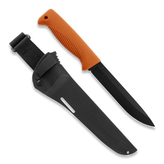 Peltonen M95 Ranger Puukko Black Cerakote Orange Handle FJP140 - The Snag Bin
